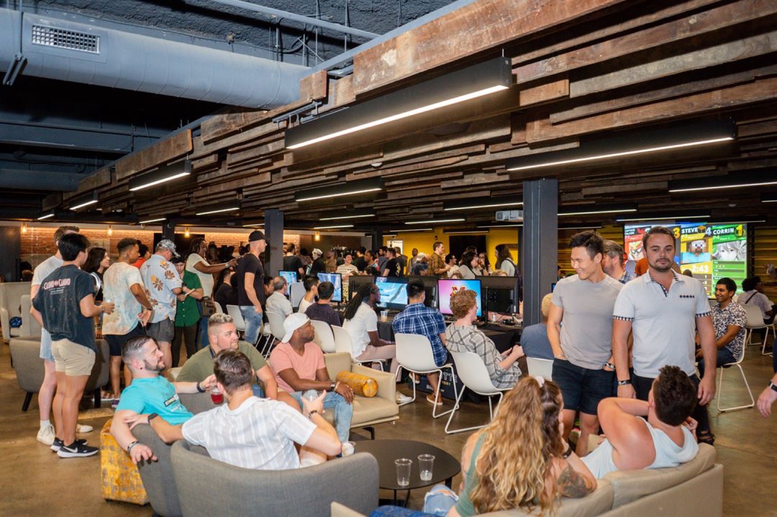 A game night in the Friends & Foils event space